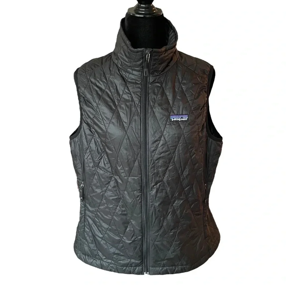 Patagonia Nano Puff Black Vest Insulated Full Zip Women’s